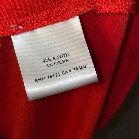 EUC Eileen Fisher Colorblock Cutout Dress Coral Orange & Pink Size Petite Small - Picture 4 of 7